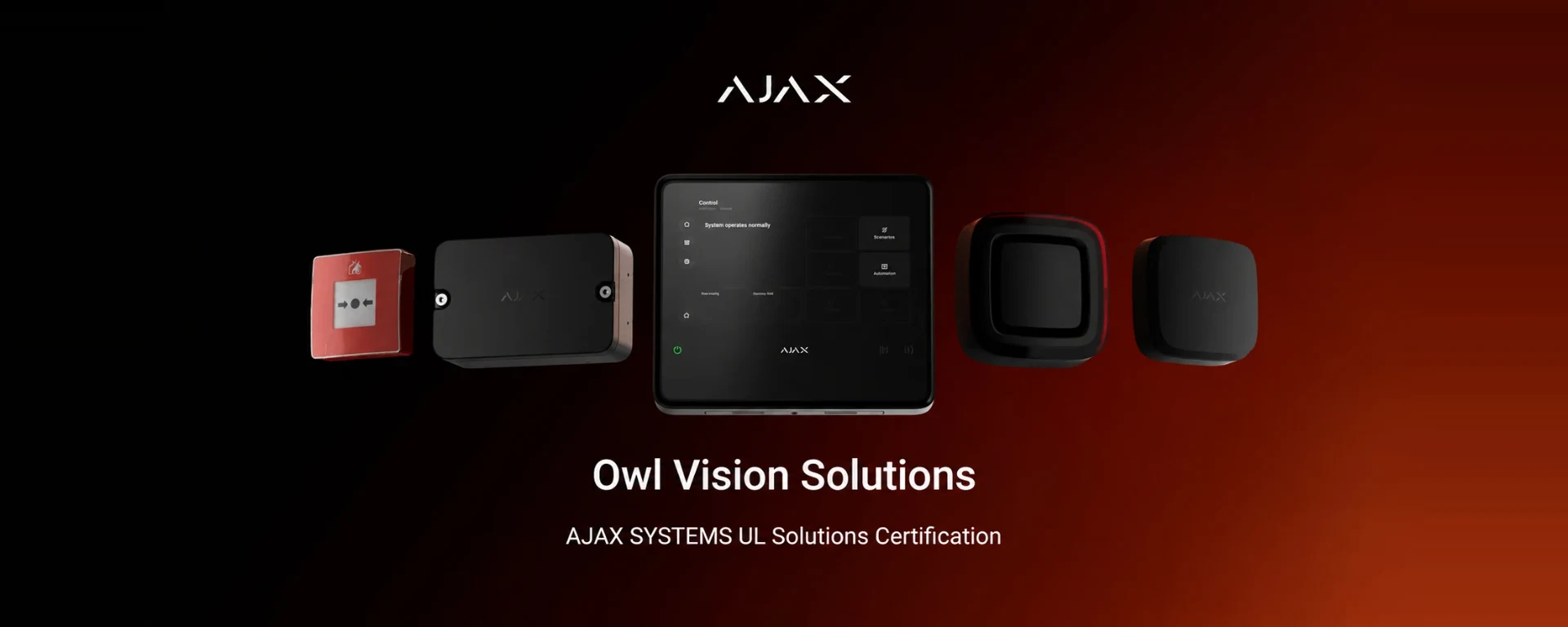 Owl Vision Solutions — Ajax Systems security devices, UL Solutions certification